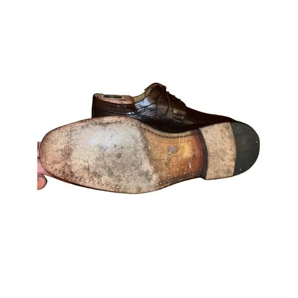 Chocolate Brown Mezlan Hudson Derby Dress Shoes Size 10
