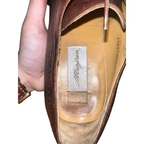 Chocolate Brown Mezlan Hudson Derby Dress Shoes Size 10
