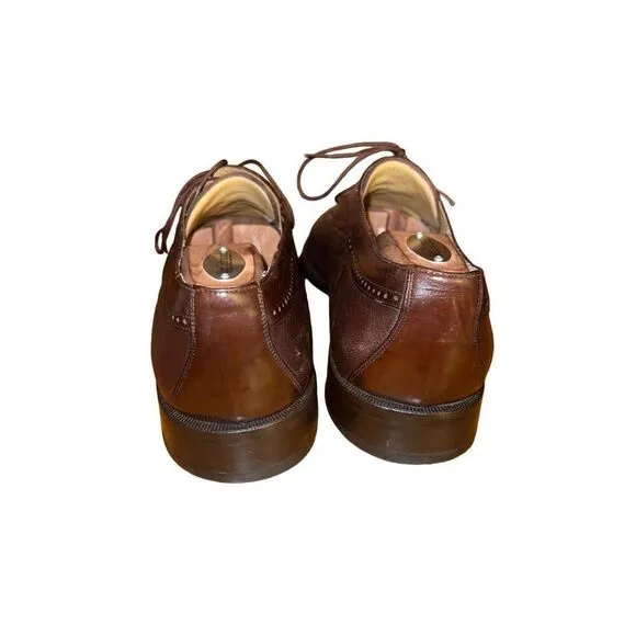 Chocolate Brown Mezlan Hudson Derby Dress Shoes Size 10