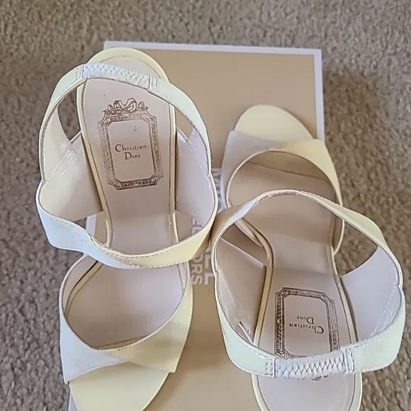 Christian DiorPatent Leather Slingback Sandals Size 7.5