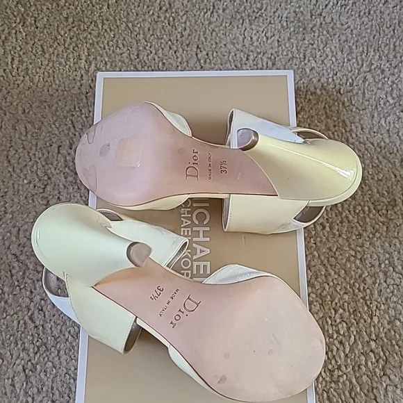 Christian DiorPatent Leather Slingback Sandals Size 7.5