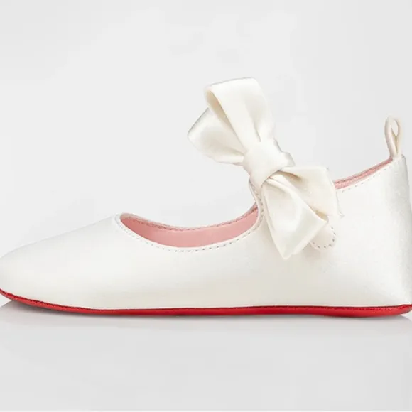 Christian Louboutin Kids White Mary Jane Shoes never worn