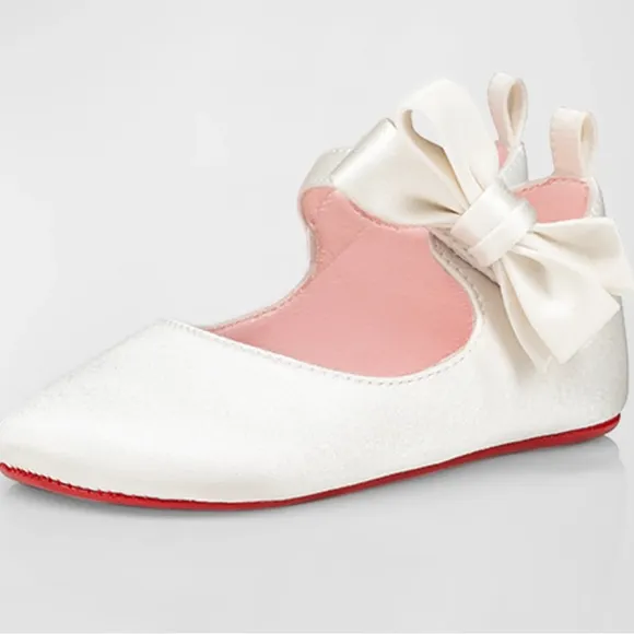 Christian Louboutin Kids White Mary Jane Shoes never worn