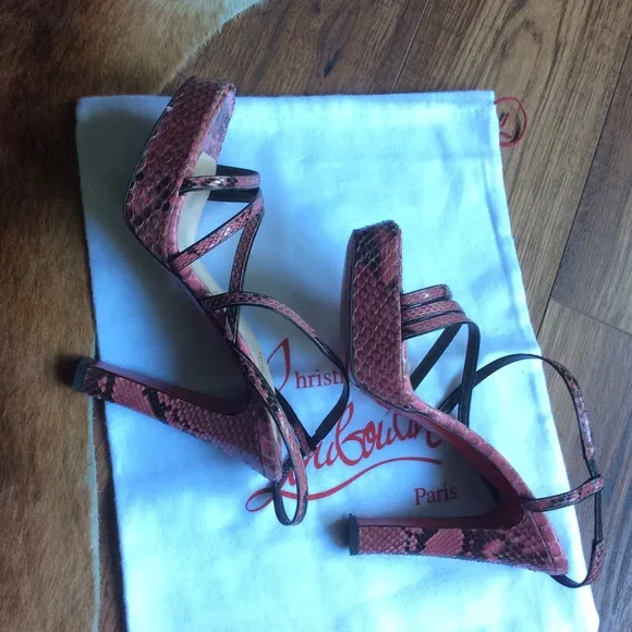 Christian Louboutin Python Snakeskin Sandals