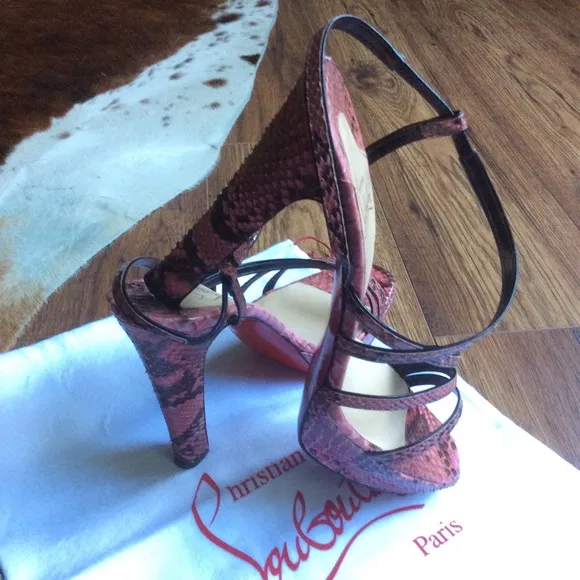 Christian Louboutin Python Snakeskin Sandals