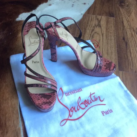 Christian Louboutin Python Snakeskin Sandals