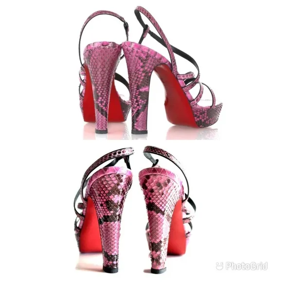 Christian Louboutin Python Snakeskin Sandals