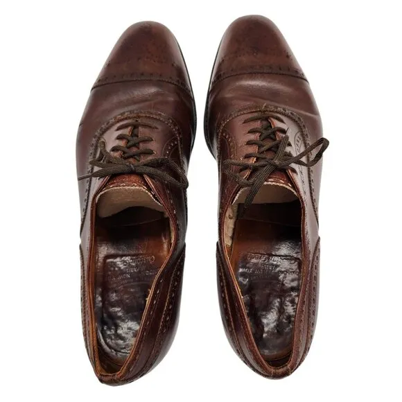 Church’s Diplomat 173 Cap Toe Brogue Oxford Dress Shoes 10.5 UK Leather Custom G