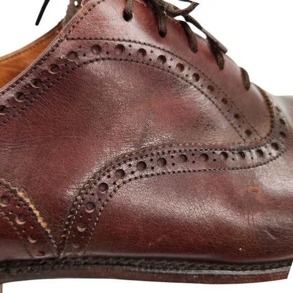Church’s Diplomat 173 Cap Toe Brogue Oxford Dress Shoes 10.5 UK Leather Custom G