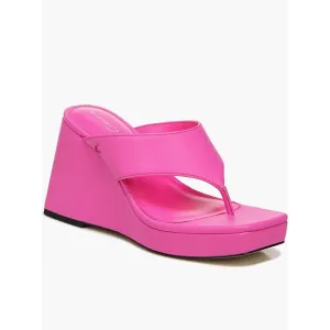 Circus NY by Sam Edelman Moira Wedge Sandals Hot Pink Punch Women’s Size 5.5