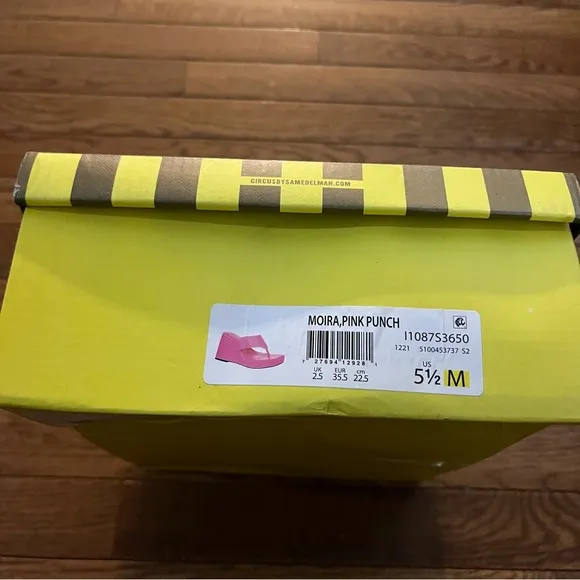 Circus NY by Sam Edelman Moira Wedge Sandals Hot Pink Punch Women’s Size 5.5
