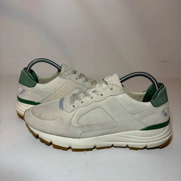 CLAE Edwin Vibram Mens Premium Casual Sneakers Size 8 Off White Green Shoes