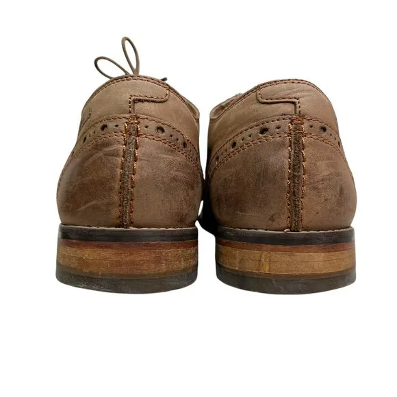 Clarks 1825 Mens Oxford Shoe Brown Leather Wingtip‎ Brogue  Lace Up Size 10M