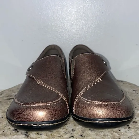 Clarks Collection Special Edition Slip-Ons - Ashland Lane Pewter Women Size 10 N