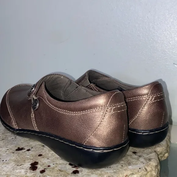 Clarks Collection Special Edition Slip-Ons - Ashland Lane Pewter Women Size 10 N