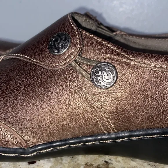 Clarks Collection Special Edition Slip-Ons - Ashland Lane Pewter Women Size 10 N