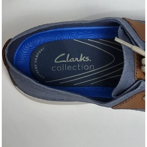 Clarks Gereld Tie Blue Mens Casual Shoes Size 8.5