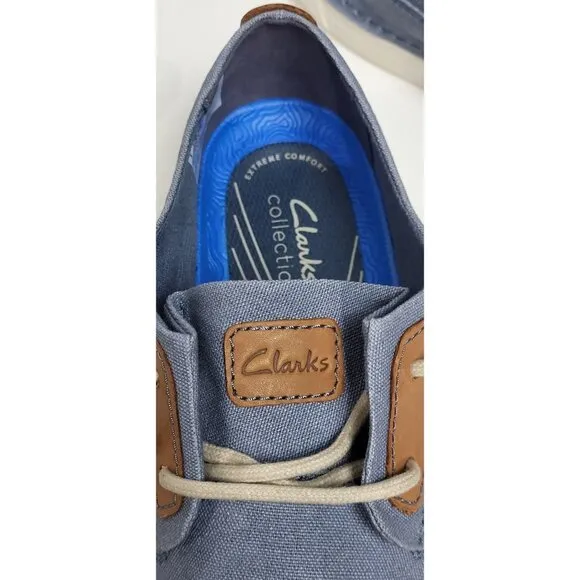 Clarks Gereld Tie Blue Mens Casual Shoes Size 8.5