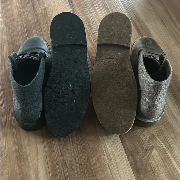 Clark’s Men's Black and Brown desert boots