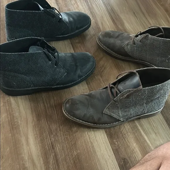 Clark’s Men's Black and Brown desert boots