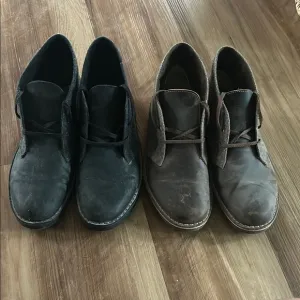 Clark’s Men's Black and Brown desert boots