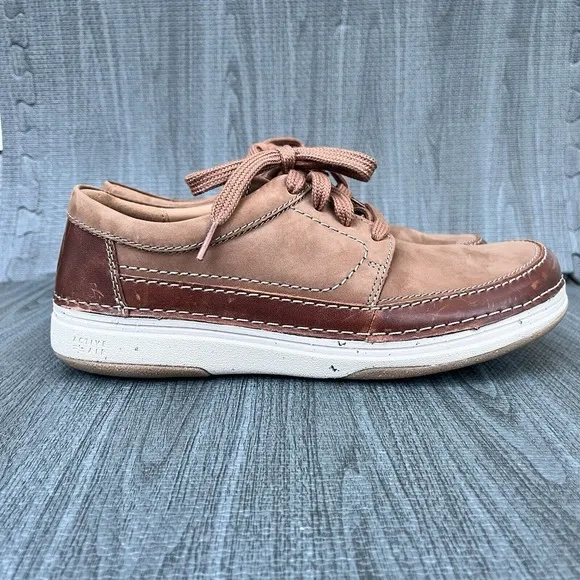 Clarks Men's Nature 5 Lo Leather Shoes Dark Tan Mens 9 M