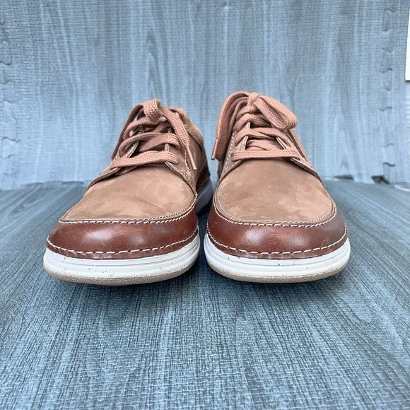 Clarks Men's Nature 5 Lo Leather Shoes Dark Tan Mens 9 M
