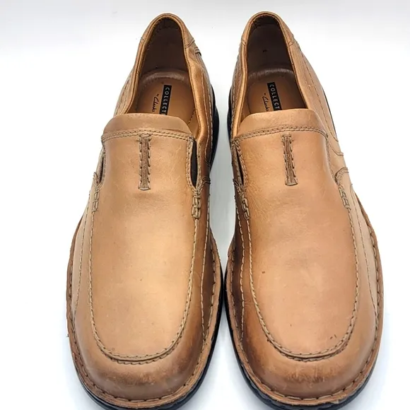 Clarks Men's Northam Race Tan Leather Casual Shoes Size 10. #1347