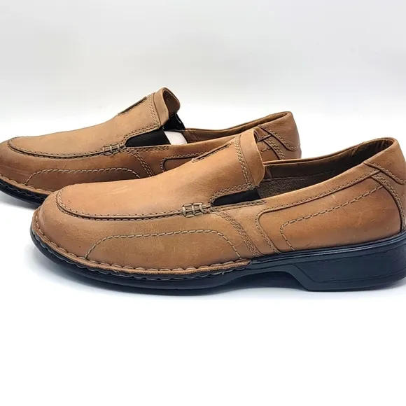 Clarks Men's Northam Race Tan Leather Casual Shoes Size 10. #1347
