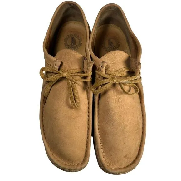 Clarks Mens Shacre II Run Beige Suede Casual  Shoes Size 11 64547