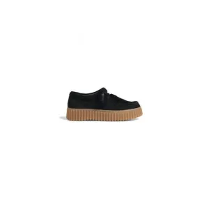 Clarks Suede and Rubber High-Top Sneakers Women Black Flats