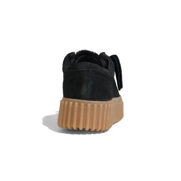 Clarks Suede and Rubber High-Top Sneakers Women Black Flats