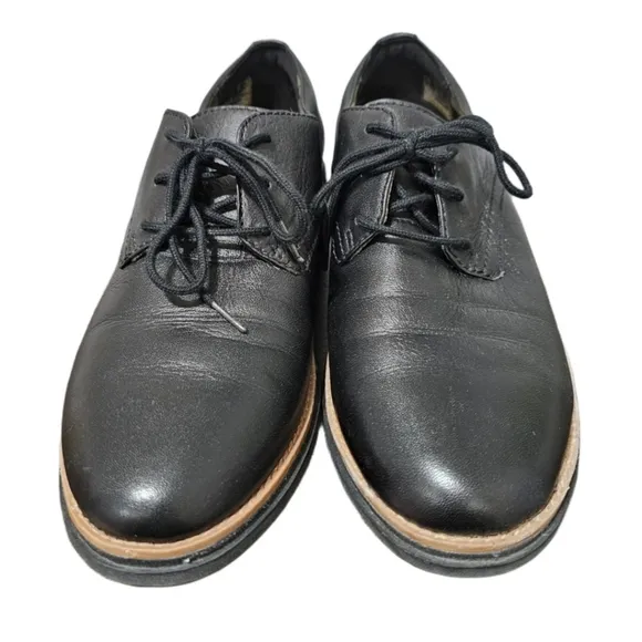 CLARKS Women's Sharon Rae Leathet Lace-Up Wedge Shoes