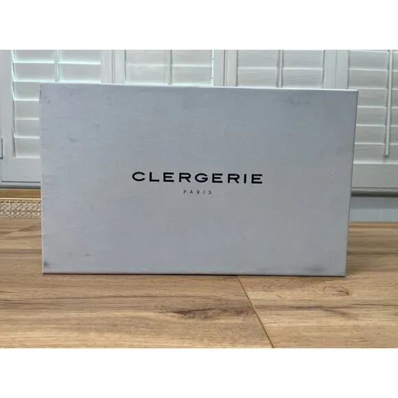 Clergerie Brooks Wooden Effect Platform Oxford Brown Leather Sz 5.5 US 36 EU NIB