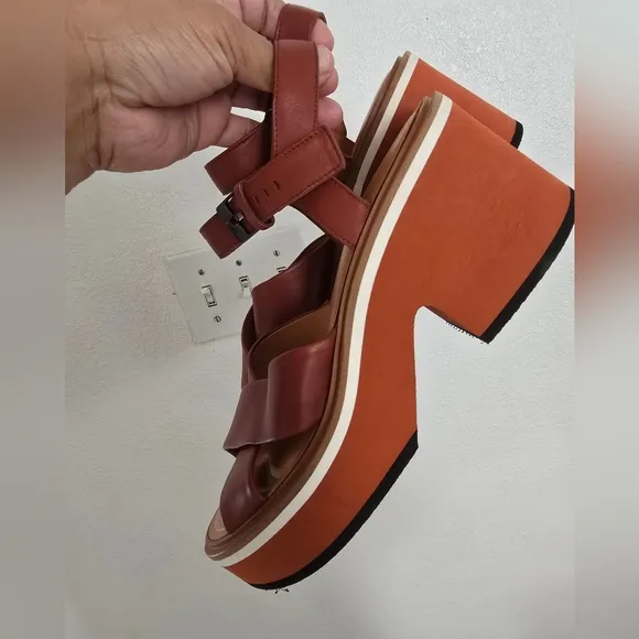 Clergerie Paris Charline Crisscross Platform Sandals Size 9
