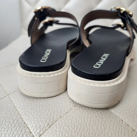 Coach Double Strap Platform Sandals