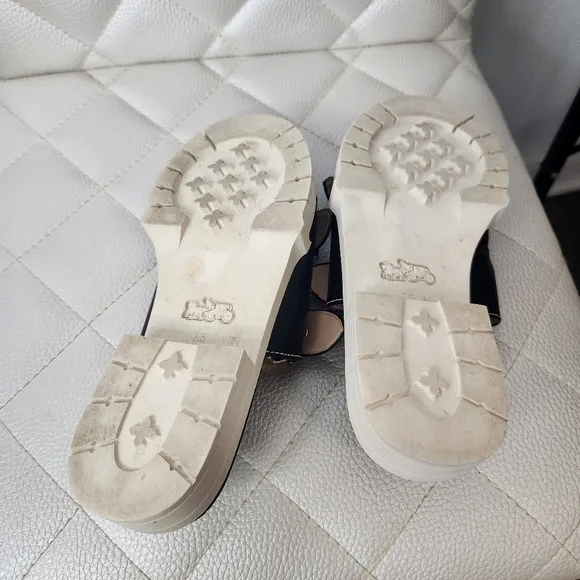 Coach Double Strap Platform Sandals