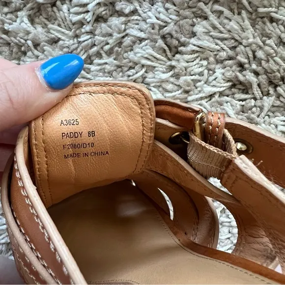Coach - Paddy Leather Platform Sandals - Tan