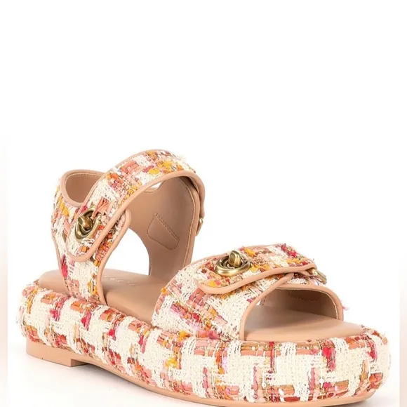 COACH Peyton Tweed Platform Sandals