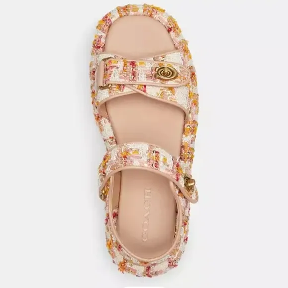 COACH Peyton Tweed Platform Sandals
