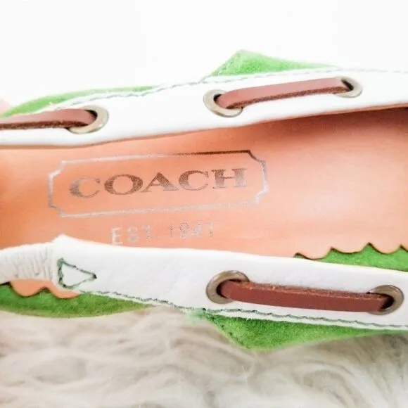 Coach Athena slingback wedge shoes