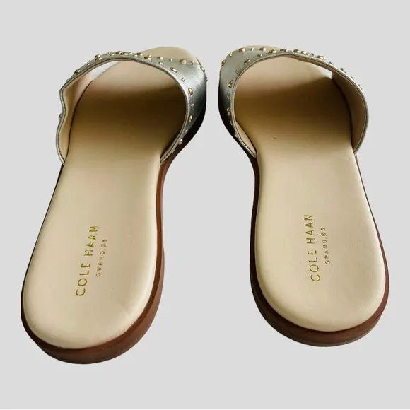 COLE HAAN ANICA  slide sandal stud embellishments size 9.5
