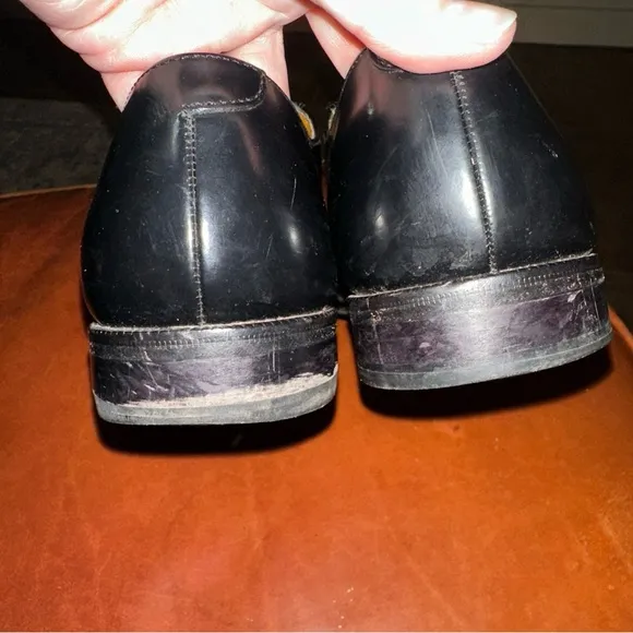 Cole Haan Black Leather Shoes Calhoun Apron Split 9B