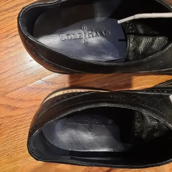 Cole Haan Black Wingtip Oxford Leather Shoes Lace Up Morris Size 10M‎ C11233