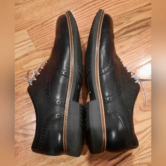 Cole Haan Black Wingtip Oxford Leather Shoes Lace Up Morris Size 10M‎ C11233