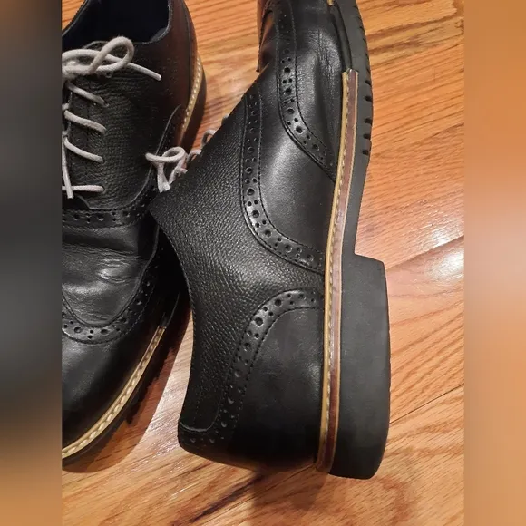 Cole Haan Black Wingtip Oxford Leather Shoes Lace Up Morris Size 10M‎ C11233