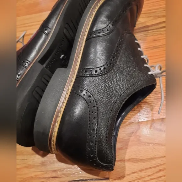 Cole Haan Black Wingtip Oxford Leather Shoes Lace Up Morris Size 10M‎ C11233