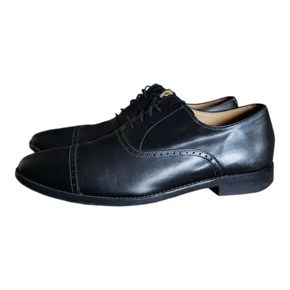 Cole Haan C12913 Cambridge Cap Toe Oxford Shoes Men's Size 10 M Grand OS Black