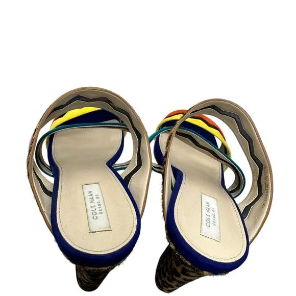 Cole Haan Emilia High Sandal Shoes Calf Leather W10057 Womens US 9 Grand OS