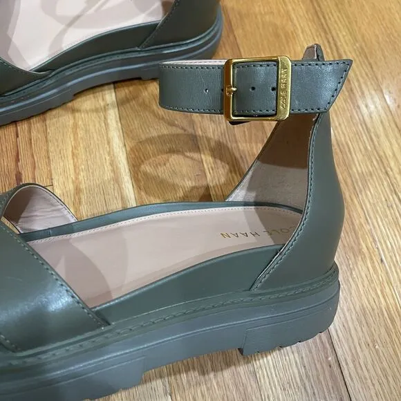 Cole Haan Fraya Womens Ankle Strap Platform Sandals Size 9 Green NEW WITHOUT BOX